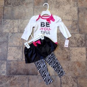 Zebra print tutu outfit size 12M